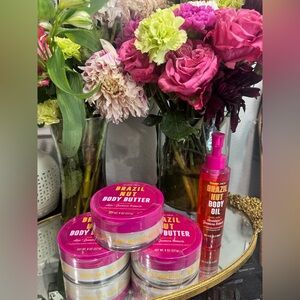 Brazil Nut Body Butter and Body Oil Set - Pink